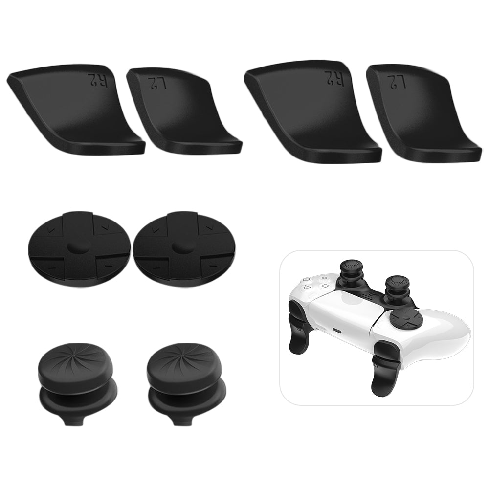 For Playstation 5 PS5 Controller Thumb Grips Sticks Joystick L2 R2 Trigger Extender D-pad Button Set Anti-Slip Replacement Parts For Playstation 5 PS5 Controller Thumb Grips Sticks Joystick L2 R2 Trigger Extender D-pad Button Set Anti-Slip Replacement Parts